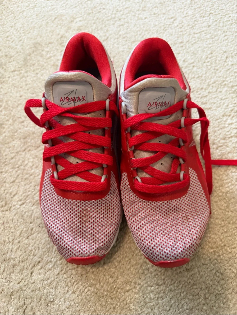 Nike Air Max Zero Essential GS Red White Gray Sneakers 881224-003
